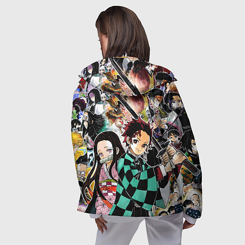 Женская ветровка Клинок рассекающий демонов / 3D-Белый – фото 4