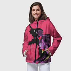 Ветровка с капюшоном женская Евангилион, цвет: 3D-черный — фото 2