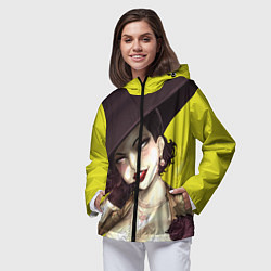 Ветровка с капюшоном женская РЕЗИДЕНТ ИВЕЛ ДЕРЕВНЯ, цвет: 3D-черный — фото 2