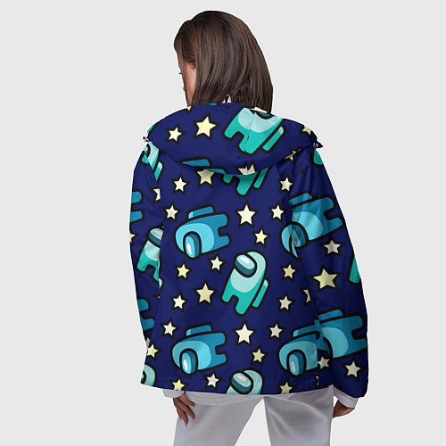 Женская ветровка Among Us Звёзды / 3D-Белый – фото 4