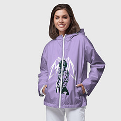 Ветровка с капюшоном женская Пошлая молли, цвет: 3D-белый — фото 2