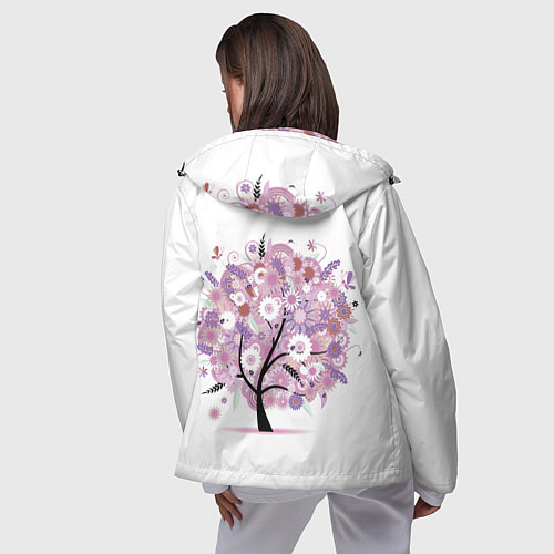 Женская ветровка Цветочное Дерево / 3D-Черный – фото 4