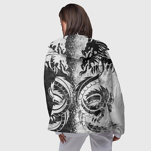 Женская ветровка ДРАКОНЫ DRAGONS / 3D-Белый – фото 4