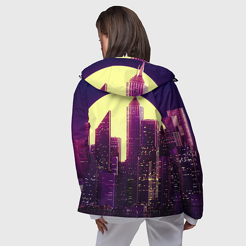 Женская ветровка Неоновый город / 3D-Белый – фото 4