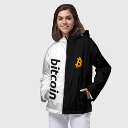 Ветровка с капюшоном женская БИТКОИН BITCOIN Z, цвет: 3D-черный — фото 2