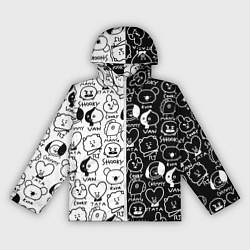 Ветровка с капюшоном женская BTS BT21, цвет: 3D-белый