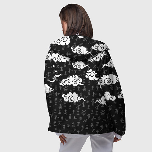 Женская ветровка КЛИНОК, РАССЕКАЮЩИЙ ДЕМОНОВ / 3D-Белый – фото 4