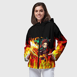 Ветровка с капюшоном женская ТАНДЖИРО, цвет: 3D-черный — фото 2