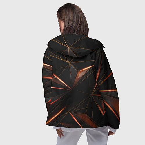 Женская ветровка Геометрическая Абстракция / 3D-Черный – фото 4