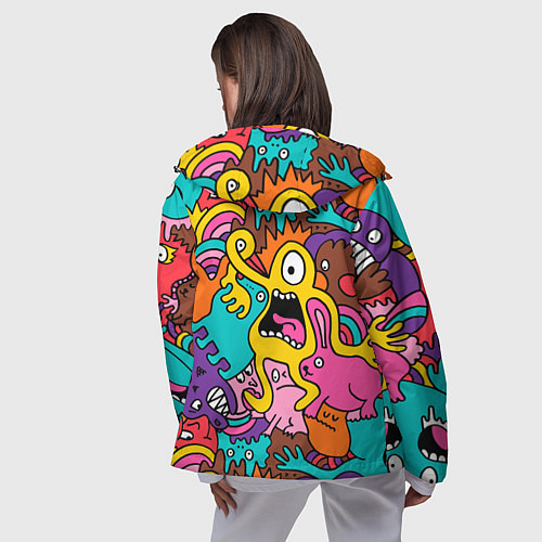 Женская ветровка Crazy abstraction / 3D-Черный – фото 4