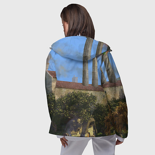 Женская ветровка Шрек, Кот и Осёл / 3D-Белый – фото 4