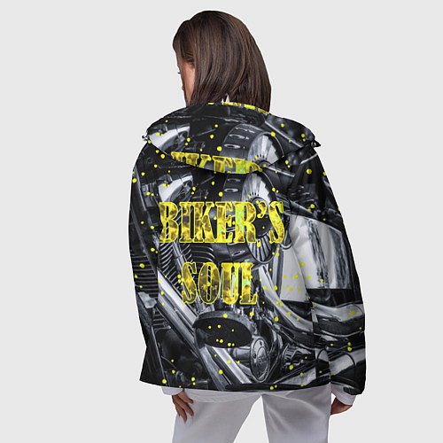 Женская ветровка Bikers Soul Душа байкера / 3D-Белый – фото 4