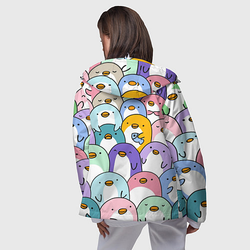 Женская ветровка Пингвины / 3D-Белый – фото 4