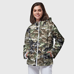 Ветровка с капюшоном женская Камуфляж для рыбака, цвет: 3D-белый — фото 2