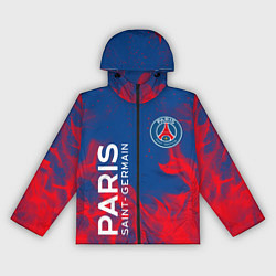 Ветровка с капюшоном женская ФК ПСЖ PARIS SAINT GERMAIN, цвет: 3D-черный