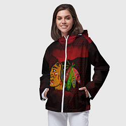 Ветровка с капюшоном женская CHICAGO NHL, цвет: 3D-белый — фото 2