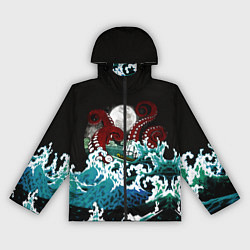 Женская ветровка Корабль на Волнах Кракен