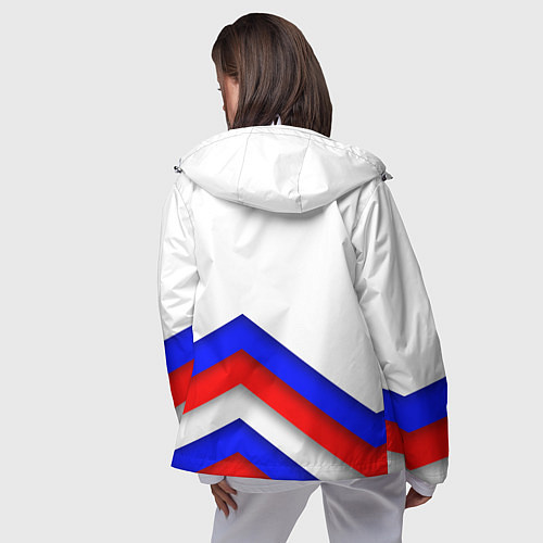 Женская ветровка РОССИЯ ФОРМА АБСТРАКТНЫЙ / 3D-Белый – фото 4