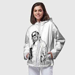 Ветровка с капюшоном женская Большой Лебовски Big Lebowski, цвет: 3D-белый — фото 2