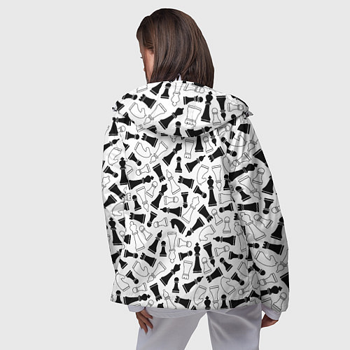 Женская ветровка Шахматы / 3D-Белый – фото 4