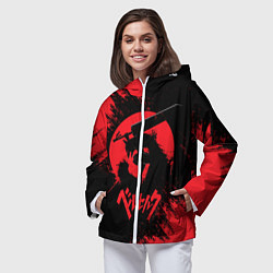 Ветровка с капюшоном женская BERSERK red краска, цвет: 3D-белый — фото 2