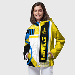 Ветровка с капюшоном женская ФК «Интер Милан» 202021, цвет: 3D-белый — фото 2