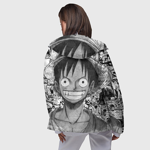 Женская ветровка Луфи улыбается one piece / 3D-Белый – фото 4