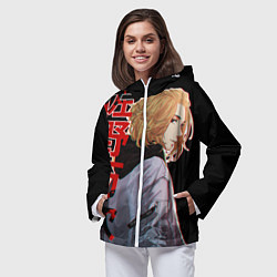 Ветровка с капюшоном женская Токийские мстители, цвет: 3D-белый — фото 2