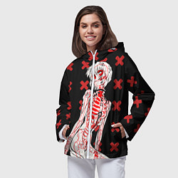 Ветровка с капюшоном женская Ева 00 Аянами Рей в X Ray, цвет: 3D-белый — фото 2