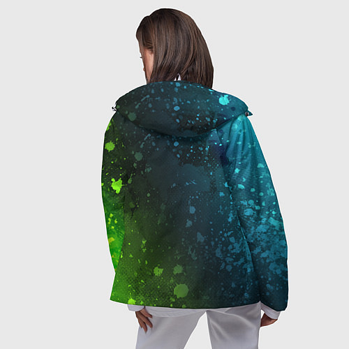 Женская ветровка ПАБГ New State - Брызги / 3D-Белый – фото 4