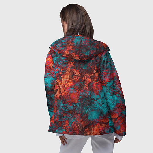 Женская ветровка Текстура камня / 3D-Белый – фото 4