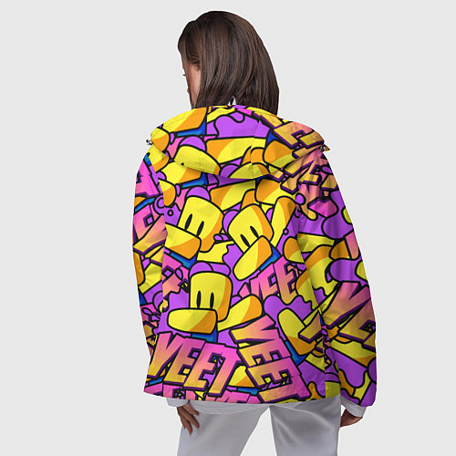 Женская ветровка ROBLOX РОБЛОКС YEET / 3D-Белый – фото 4