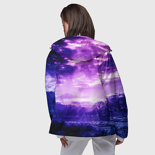 Женская ветровка ФИОЛЕТОВЫЙ РАЙ / 3D-Белый – фото 4