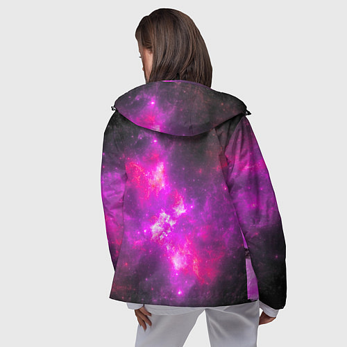 Женская ветровка Аниме Девушка Розовый Космос / 3D-Черный – фото 4