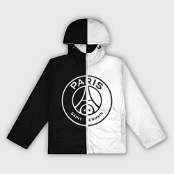 Ветровка с капюшоном женская ФК ПСЖ PSG BLACK & WHITE, цвет: 3D-белый