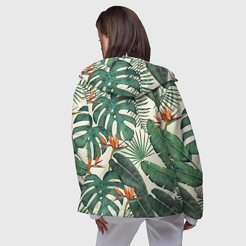 Женская ветровка Тропический паттерн / 3D-Белый – фото 4