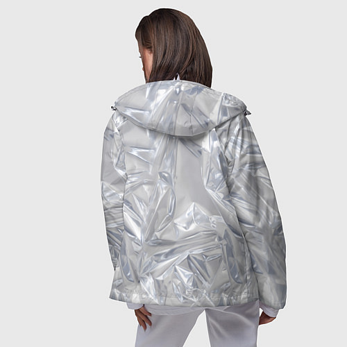 Женская ветровка Голографичная фольга / 3D-Белый – фото 4