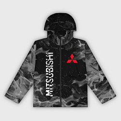 Ветровка с капюшоном женская MITSUBISHI ОГОНЬ, цвет: 3D-черный