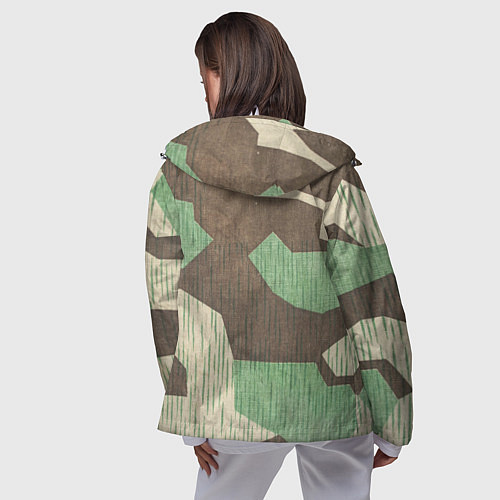 Женская ветровка Камуфляж хаки армейский / 3D-Белый – фото 4