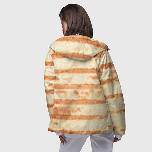 Женская ветровка ЛАВАШ ТОНКИЙ ПЛОСКИЙ ХЛЕБ / 3D-Белый – фото 4