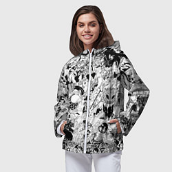 Ветровка с капюшоном женская One Piece Манга страницы, цвет: 3D-белый — фото 2