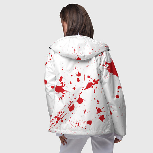 Женская ветровка Dexter logo Декстер брызги крови / 3D-Белый – фото 4