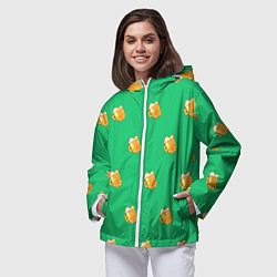 Ветровка с капюшоном женская Лишняя кружечка, цвет: 3D-белый — фото 2