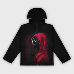 Женская ветровка ИГРА В КАЛЬМАРА, СТРАЖ ТРЕУГОЛЬНИК, ФИГУРЫ ИГРЫ