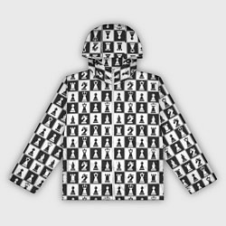 Ветровка с капюшоном женская Шахматы Шахматные Фигуры, цвет: 3D-белый