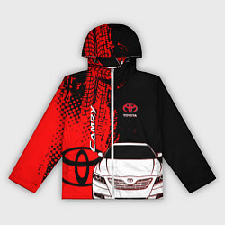 Ветровка с капюшоном женская Camry Toyota glitch, цвет: 3D-белый