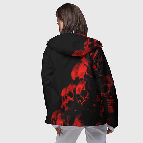 Женская ветровка Черепа свалка / 3D-Белый – фото 4
