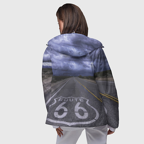 Женская ветровка Мерседес, трасса 66 / 3D-Белый – фото 4