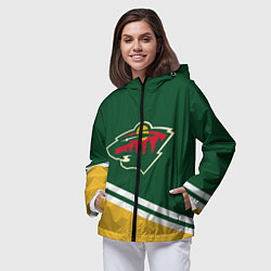 Ветровка с капюшоном женская Minnesota Wild NHL, цвет: 3D-черный — фото 2