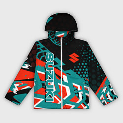 Ветровка с капюшоном женская Suzuki Судзуки, цвет: 3D-белый